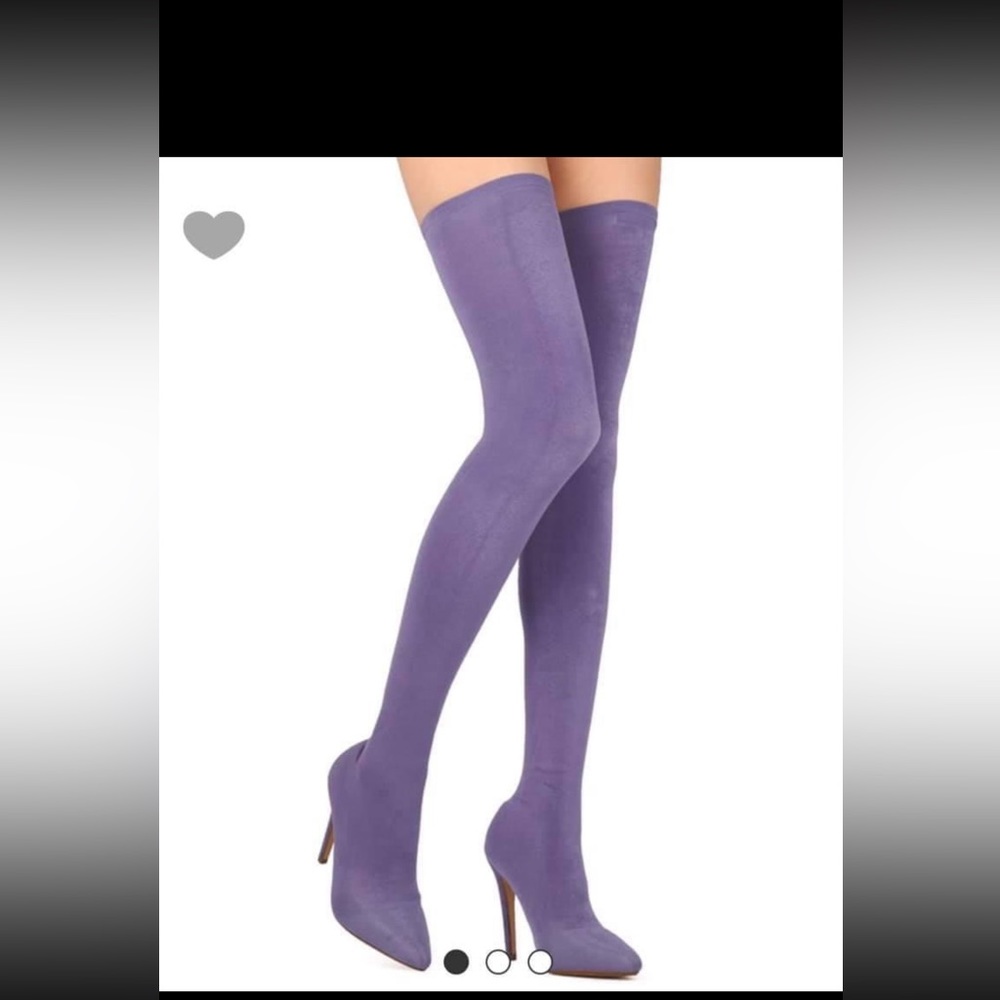 Purple Thigh High legging boots